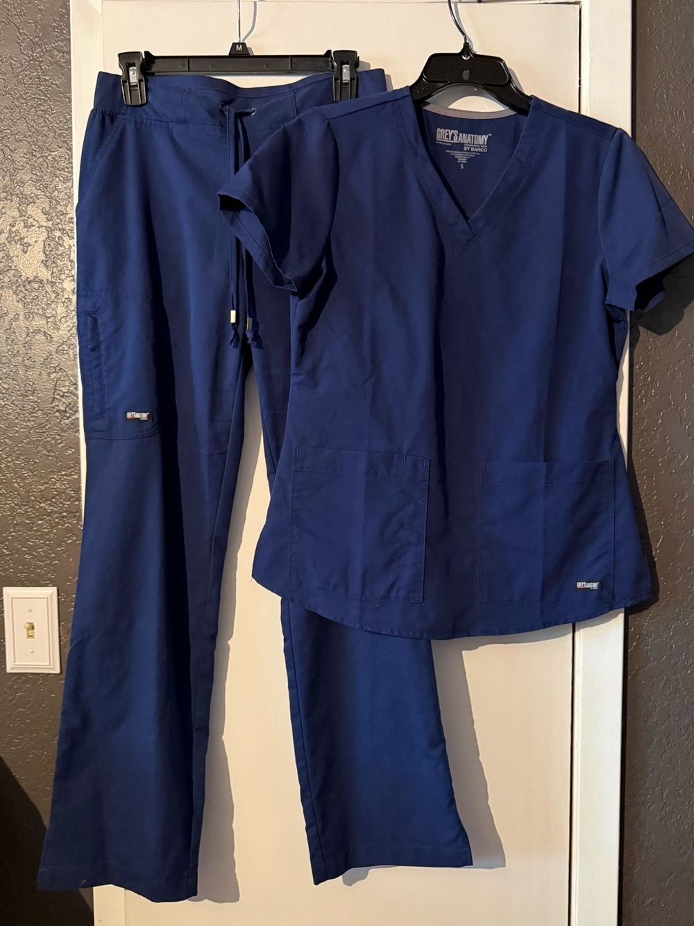 Grey's Anatomy Royal Navy Blue Boot Cut Scrub Set